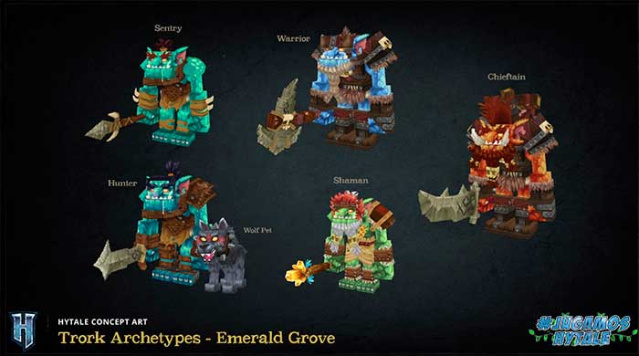 los trorks enemigos de hytale